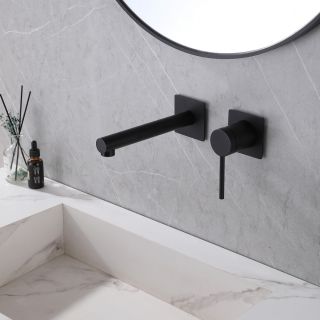 Встраиваемый смеситель для раковины ABBER Emotion чёрный матовый AF8812B